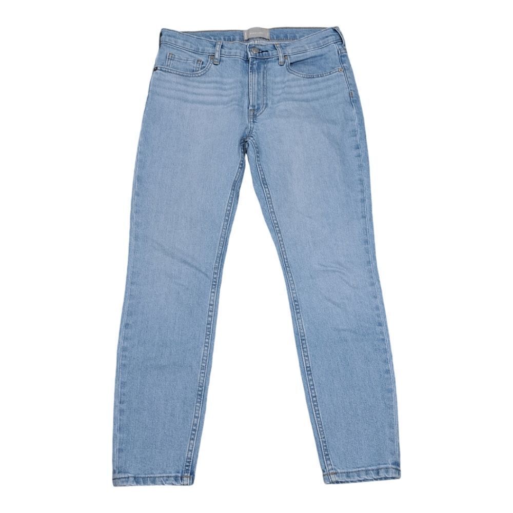 Everlane Womens Ankle Straight Jeans Cotton Blend Size 28 Light Wash Blue